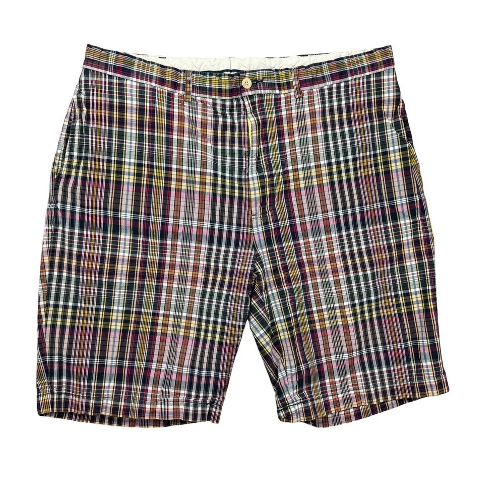 Polo Ralph Lauren Shorts Men's 40 Colorful Plaid Preppy Pockets Cotton Bermuda
